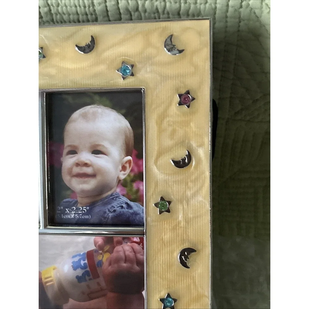 Astor Lane Baby Keepsake Photo Storage Box Yellow Moon Stars New in Box 10x8